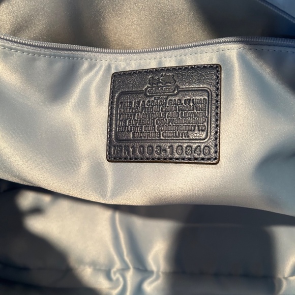 COACH MADISON PYTHON EMBOSSED DENIM BLUE LEATHER SATCHEL #16346 - Picture 10 of 11